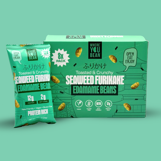 Seaweed Furikake - Toasted & Crunchy Edamame Snacks (8 pack)